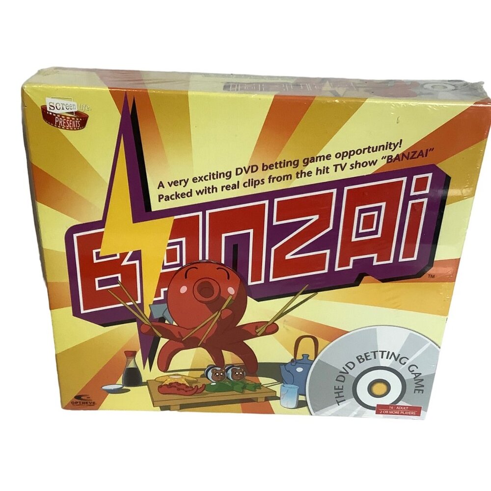 Banzai The DVD Betting Game Hit TV Show Age 16+ Sushi Characters Party Fun NEW